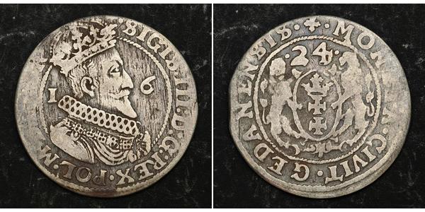1/4 Талер Данциг/Гданьск  (1454-1793) / Річ Посполита (1569-1795) Срібло Сигизмунд III