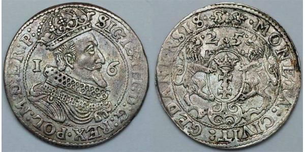 1/4 Талер Данциг/Гданьск  (1454-1793) / Річ Посполита (1569-1795) Срібло Сигизмунд III