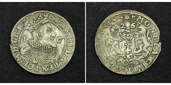 1/4 Талер Данциг/Гданьск  (1454-1793) / Річ Посполита (1569-1795) Срібло Сигизмунд III