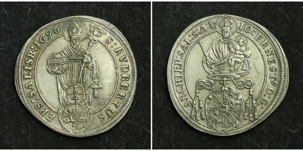 1/4 Талер Зальцбург Срібло Johann Ernst von Thun und Hohenstein