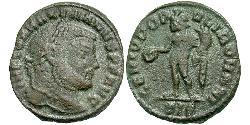 1/4 Фоллис Римская империя (27BC-395) Бронза Максимиан (250-310)