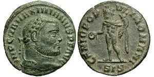 1/4 Фоллис Римская империя (27BC-395) Бронза Максимиан (250-310)