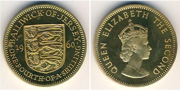1/4 Шилінг Джерсі Нікель/Латунь Єлизавета II (1926-2022)