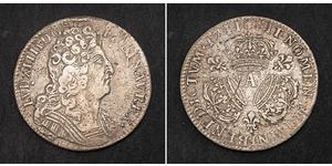 1/4 Экю Королевство Франция (843-1791) Серебро Людовик XIV (1638-1715)