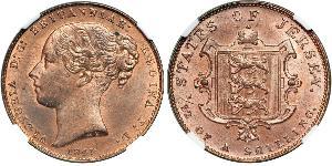 1/52 Shilling Jersey Cobre Victoria (1819 - 1901)