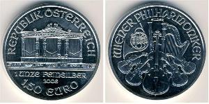 1,5 Euro 奥地利 銀 