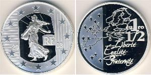 1.5  Euro 法蘭西第五共和國 銀 