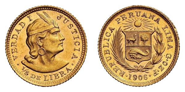 1/5 Libra Perù Oro 