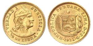 1/5 Libra Perú Oro 