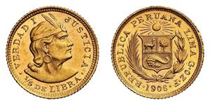 1/5 Libra Perú Oro 