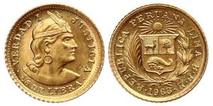 1/5 Libra Perú Oro 