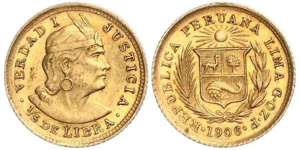 1/5 Libra Perú Oro 