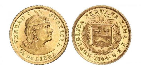 1/5 Libra Perú Oro 
