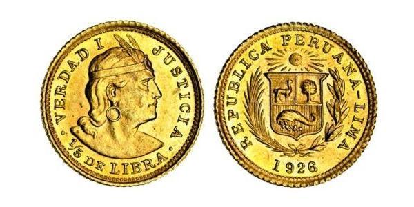 1/5 Libra Perú Oro 