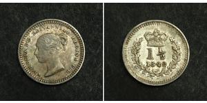 1.5 Penny 英国 銀 维多利亚 (英国君主)