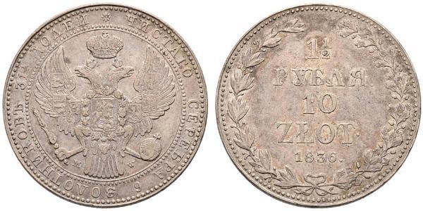 1.5 Rubel / 10 Zloty   