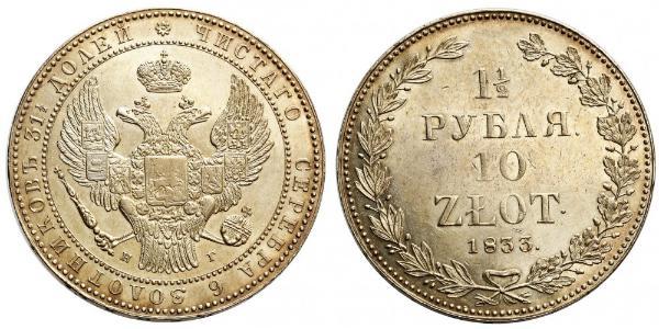 1.5 Rubel / 10 Zloty   