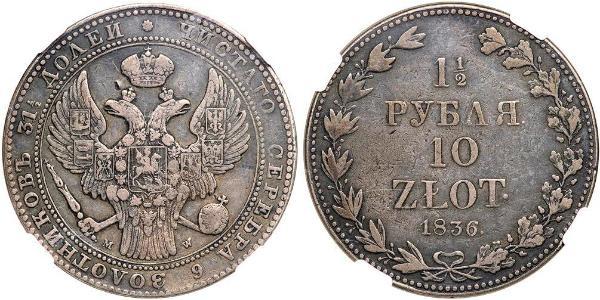 1.5 Rubel / 10 Zloty   