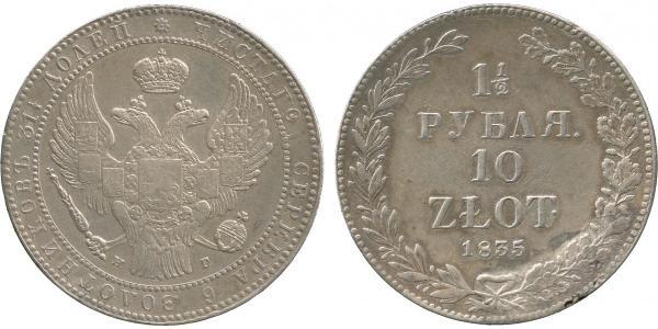 1.5 Rubel / 10 Zloty   