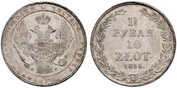 1.5 Rubel / 10 Zloty   