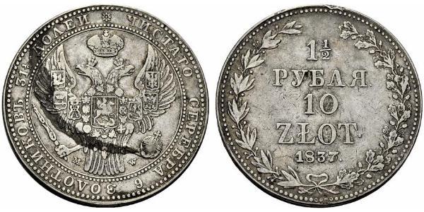 1.5 Rubel / 10 Zloty   
