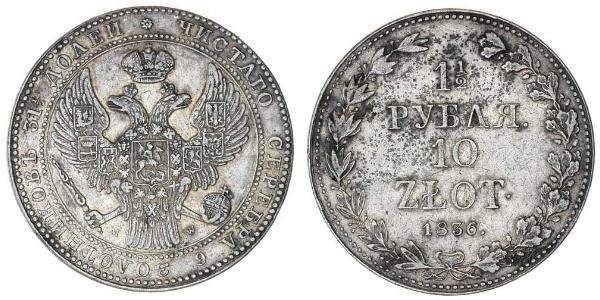 1.5 Ruble / 10 Zloty   