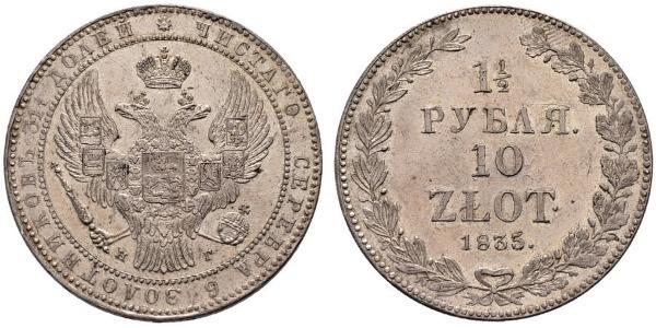 1.5 Rublo / 10 Zloty   