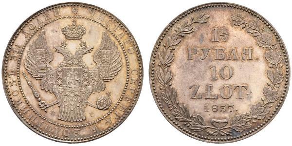 1.5 Rublo / 10 Zloty   
