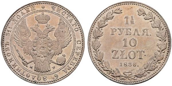 1.5 Rublo / 10 Zloty   
