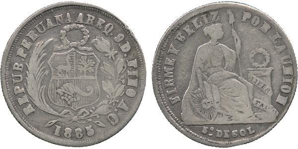 1/5 Sol Perú Plata 