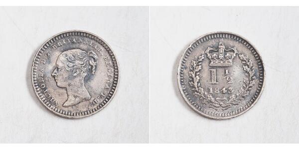 1.5 Пенни Великобритания  Серебро Виктория (1819 - 1901)