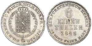 1/6 Thaler Hesse-Cassel (1567 - 1806) Argent 