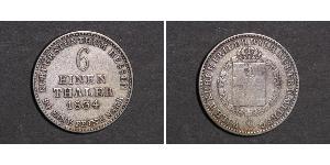 1/6 Thaler Hesse-Cassel (1567 - 1806) Argent 