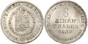 1/6 Thaler Hesse-Cassel (1567 - 1806) Argent 