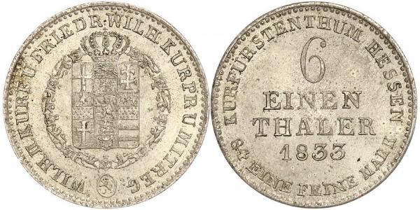 1/6 Thaler Hesse-Cassel (1567 - 1806) Argent 