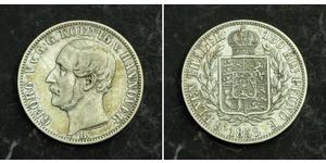 1/6 Thaler Royaume de Hanovre (1814 - 1866) Argent Georges V de Hanovre (1819 - 1878)