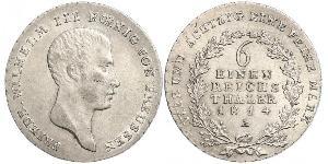 1/6 Thaler Royaume de Prusse (1701-1918) Argent Frédéric-Guillaume III de Prusse (1770 -1840)