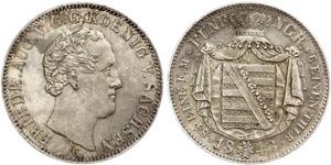 1/6 Thaler Royaume de Saxe (1806 - 1918) Argent Frédéric-Auguste II de Saxe