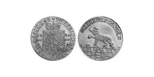 1/6 Thaler Anhalt-Bernburg (1603 - 1863) Argento Vittorio Federico di Anhalt-Bernburg(1700 – 1765)