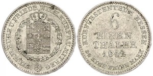 1/6 Thaler Assia-Kassel (1567 - 1806) Argento 