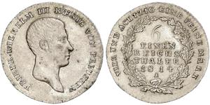 1/6 Thaler Regno di Prussia (1701-1918) Argento Federico Guglielmo III di Prussia  (1770 -1840)