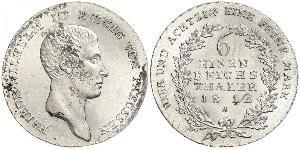 1/6 Thaler Regno di Prussia (1701-1918) Argento Federico Guglielmo III di Prussia  (1770 -1840)