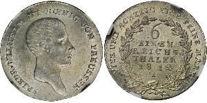 1/6 Thaler Regno di Prussia (1701-1918) Argento Federico Guglielmo III di Prussia  (1770 -1840)