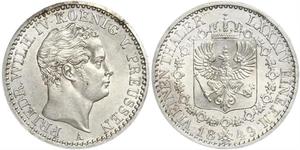 1/6 Thaler Regno di Prussia (1701-1918) Argento Federico Guglielmo IV di Prussia (1795 - 1861)