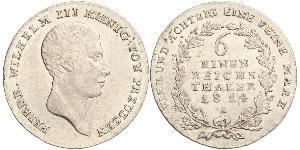 1/6 Thaler Regno di Prussia (1701-1918) Argento Federico Guglielmo III di Prussia  (1770 -1840)