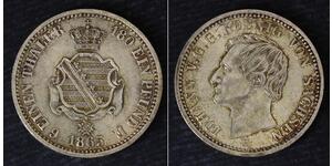1/6 Thaler Regno di Sassonia (1806 - 1918) Argento Giovanni di Sassonia