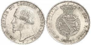 1/6 Thaler Ducado de Sajonia-Coburgo-Gotha (1826-1920) Plata Ernesto II de Sajonia-Coburgo-Gotha