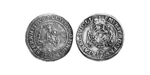 1/6 Thaler Electorate of Bavaria (1623 - 1806) Plata Fernando María, Elector de Baviera(1636 – 1679)