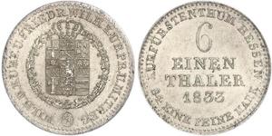 1/6 Thaler Hesse-Kassel (1567 - 1806) Plata 