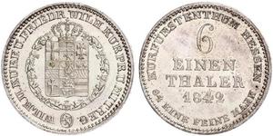 1/6 Thaler Hesse-Kassel (1567 - 1806) Plata 